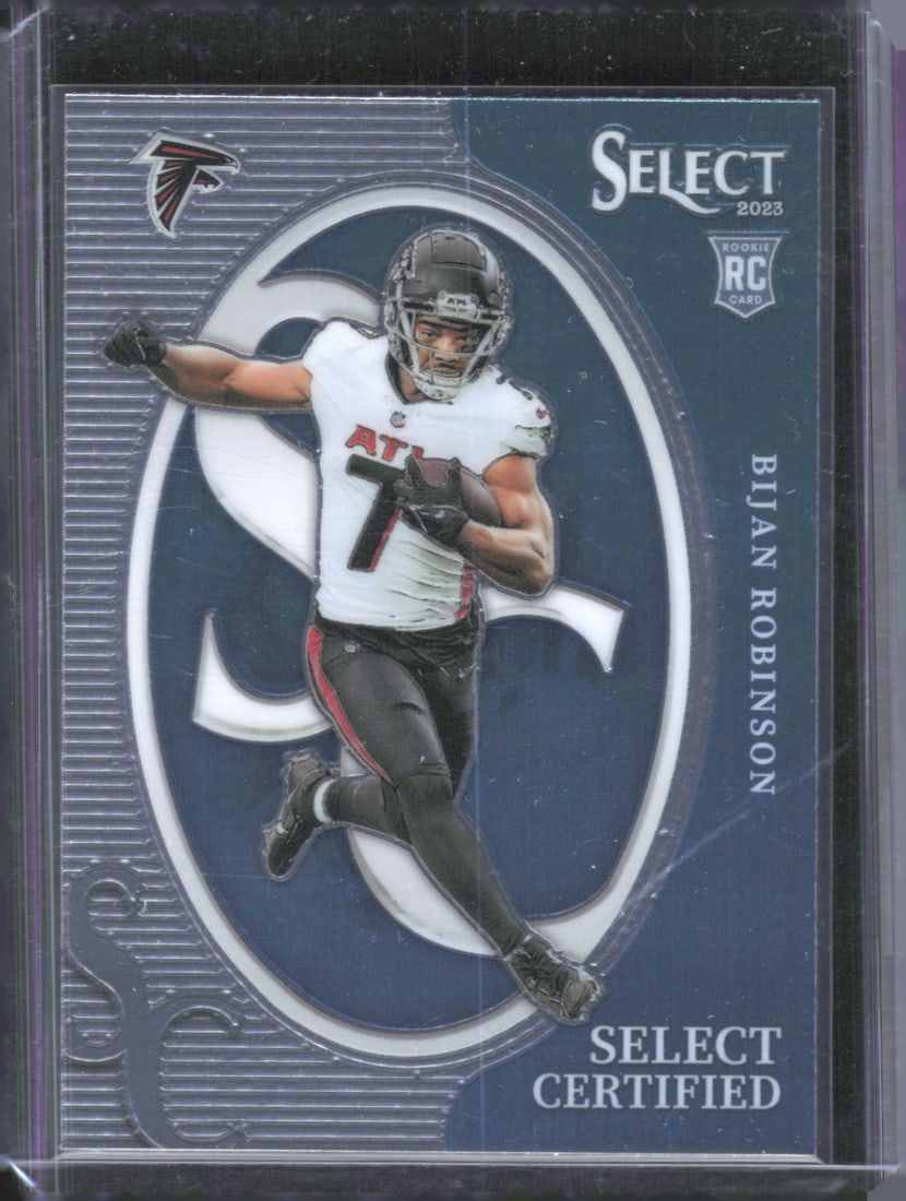 Bijan Robinson Select Certified Rookies 2023 Panini Select #CRO-BRO: Bijan Robinson Select Certified Rookies 2023 Panini Select #CRO-BRO