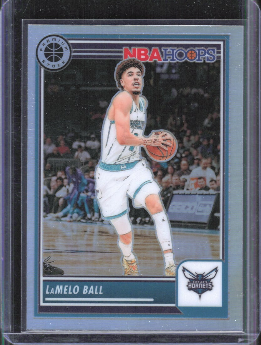 LaMelo Ball Silver Holo Prizm 2023-24 Panini Premium Stock #240: LaMelo Ball Silver Holo Prizm 2023-24 Panini Premium Stock #240