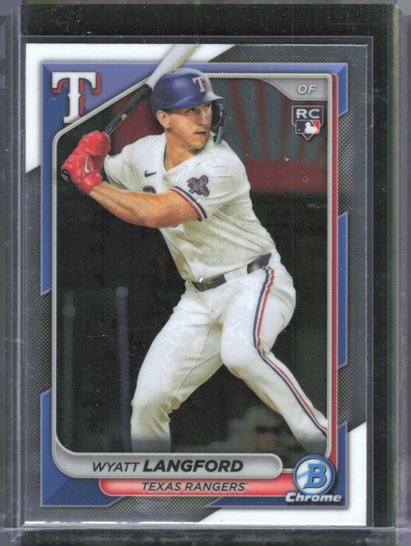Wyatt Langford Rookie 2024 Bowman Chrome #71: Wyatt Langford Rookie 2024 Bowman Chrome #71