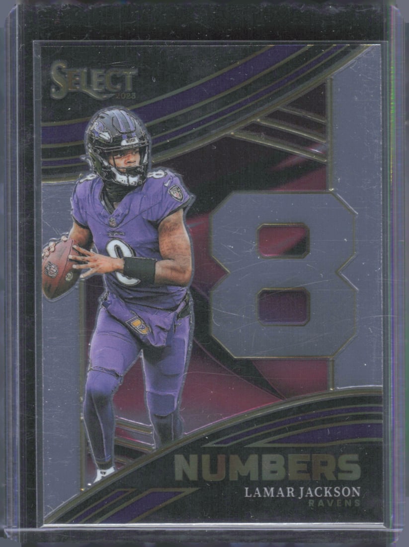 Lamar Jackson Select Numbers 2023 Panini Select #NMB-LJA (1 of 2)