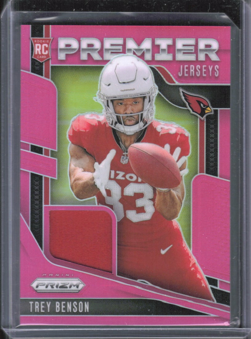 Trey Benson Silver Prizm Premier Jerseys Pink 2024 Panini Prizm #PJ-TBN (1 of 2)
