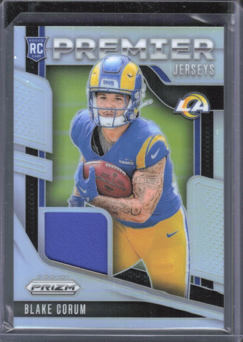 Blake Corum Silver Prizm Rookie Card Premier Jerseys 2024 Panini Prizm #PJ-BCM (1 of 2)