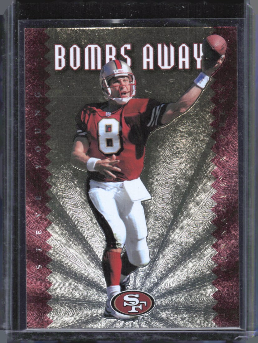 Steve Young Bombs Away 1997 Pinnacle X-Press #8: Steve Young Bombs Away 1997 Pinnacle X-Press #8