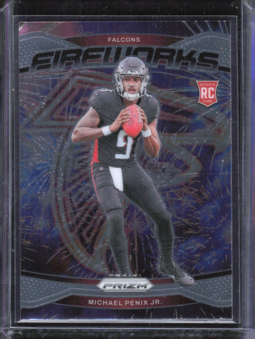 Michael Penix Jr. Fireworks 2024 Panini Prizm #16: Michael Penix Jr. Fireworks 2024 Panini Prizm #16