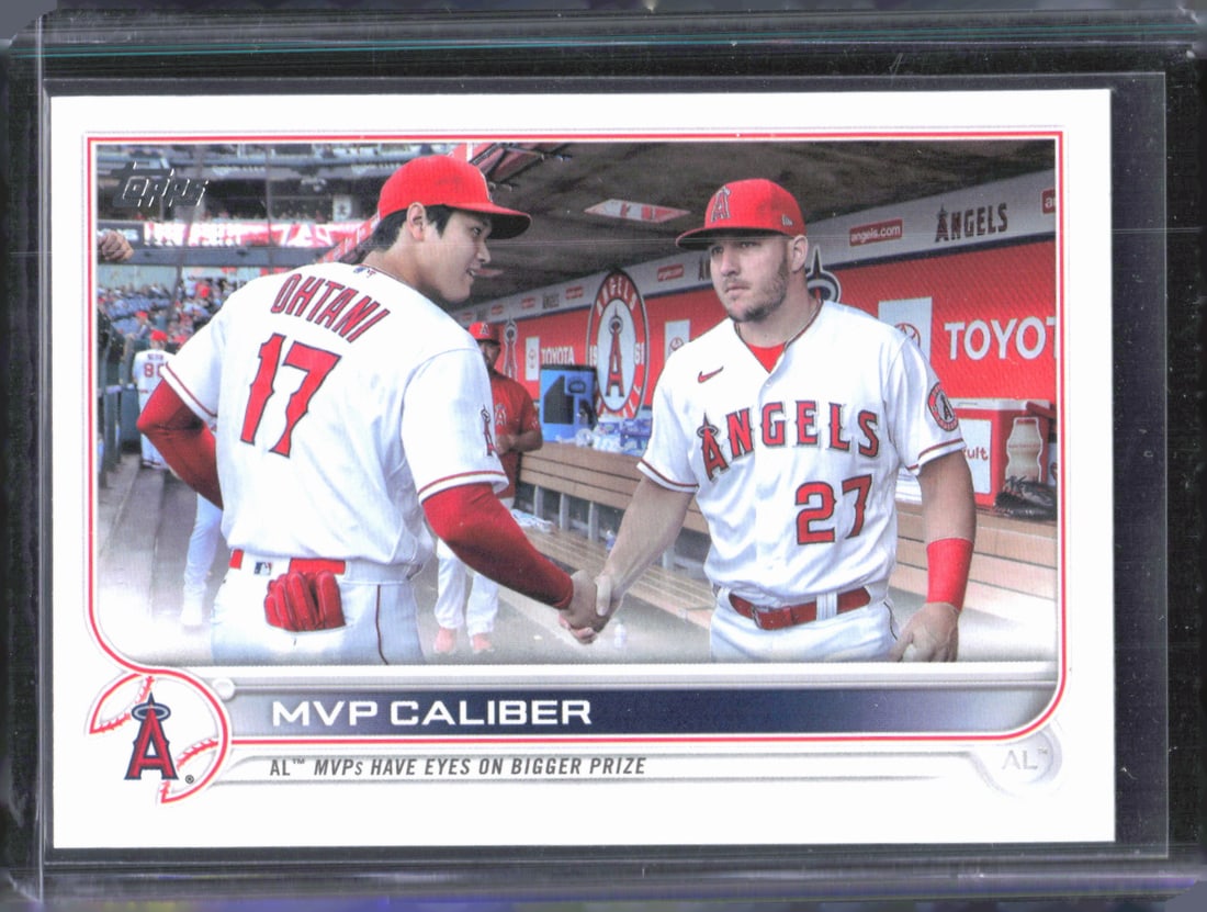 MVP Caliber (Mike Trout / Shohei Ohtani) 2022 Topps Update #US115: MVP Caliber (Mike Trout / Shohei Ohtani) 2022 Topps Update #US115