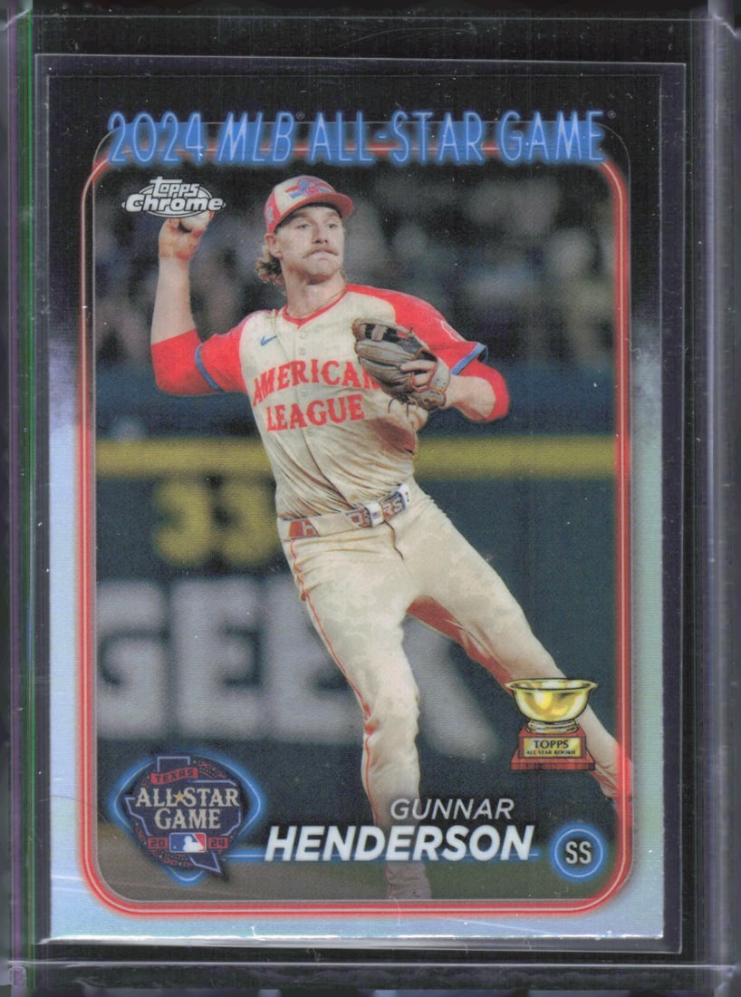 Gunnar Henderson Refractor 2024 All Star Game Chrome 2024 Topps Chrome Update #ASGC-5: Gunnar Henderson Refractor 2024 All Star Game Chrome 2024 Topps Chrome Update #ASGC-5