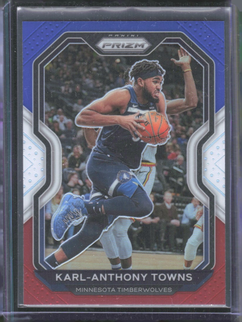 Karl-Anthony Towns Red, White and Blue Prizms 2020-21 Panini Prizm #167 (1 of 2)