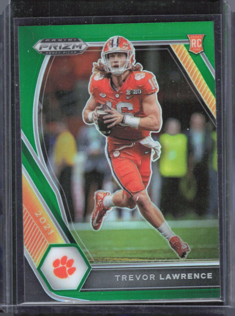 Trevor Lawrence Green Prizm RC 2021 Panini Prizm Draft Picks #106: Trevor Lawrence Green Prizm RC 2021 Panini Prizm Draft Picks #106