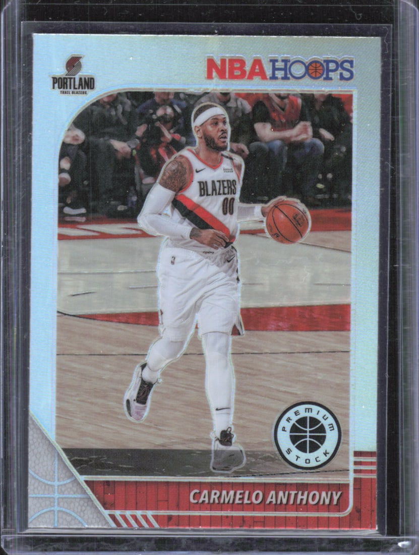 Carmelo Anthony Prizms Silver 2019-20 Hoops Premium Stock #105: Carmelo Anthony Prizms Silver 2019-20 Hoops Premium Stock #105