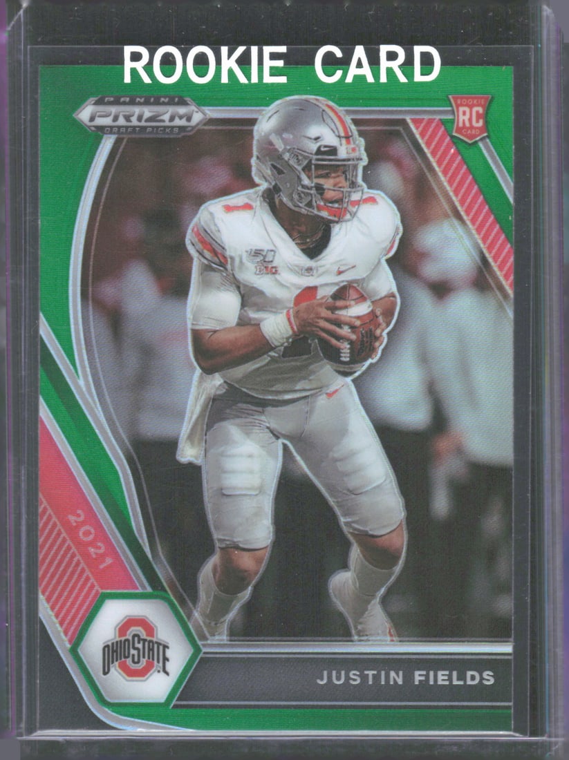Justin Fields Green Prizm RC 2021 Panini Prizm Draft Picks #121 (1 of 2)