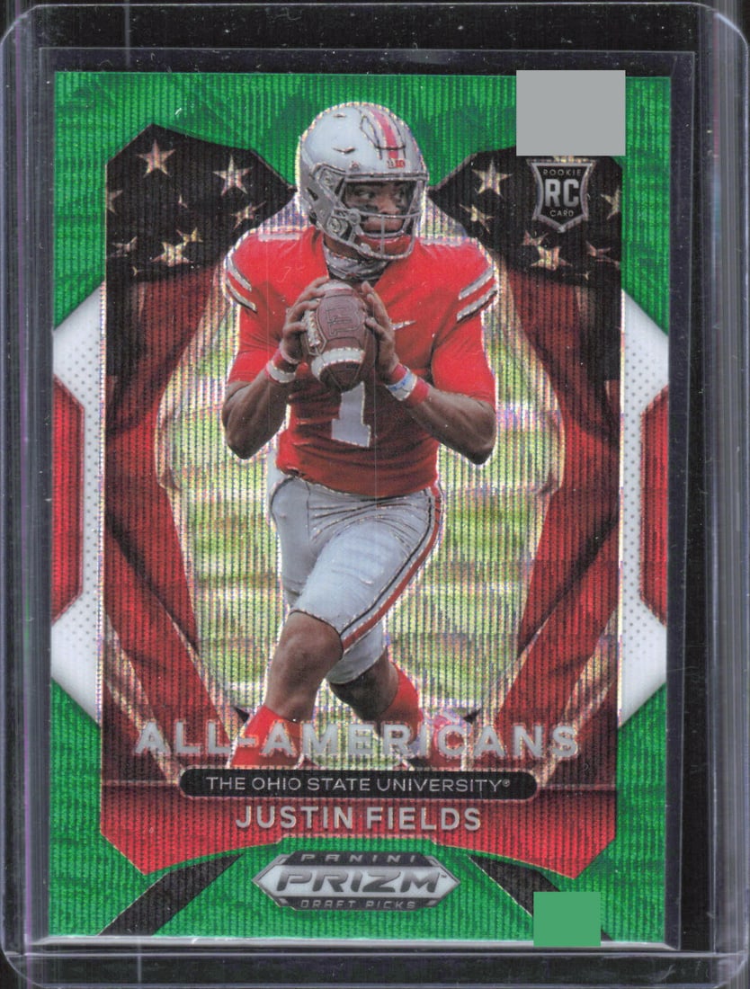 Justin Fields Green Wave RC 2021 Panini Prizm Draft Picks Collegiate #192 (1 of 2)