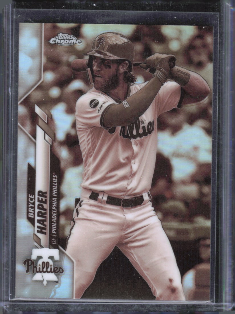 Bryce Harper Sepia Refractor 2020 Topps Chrome #97 (1 of 2)