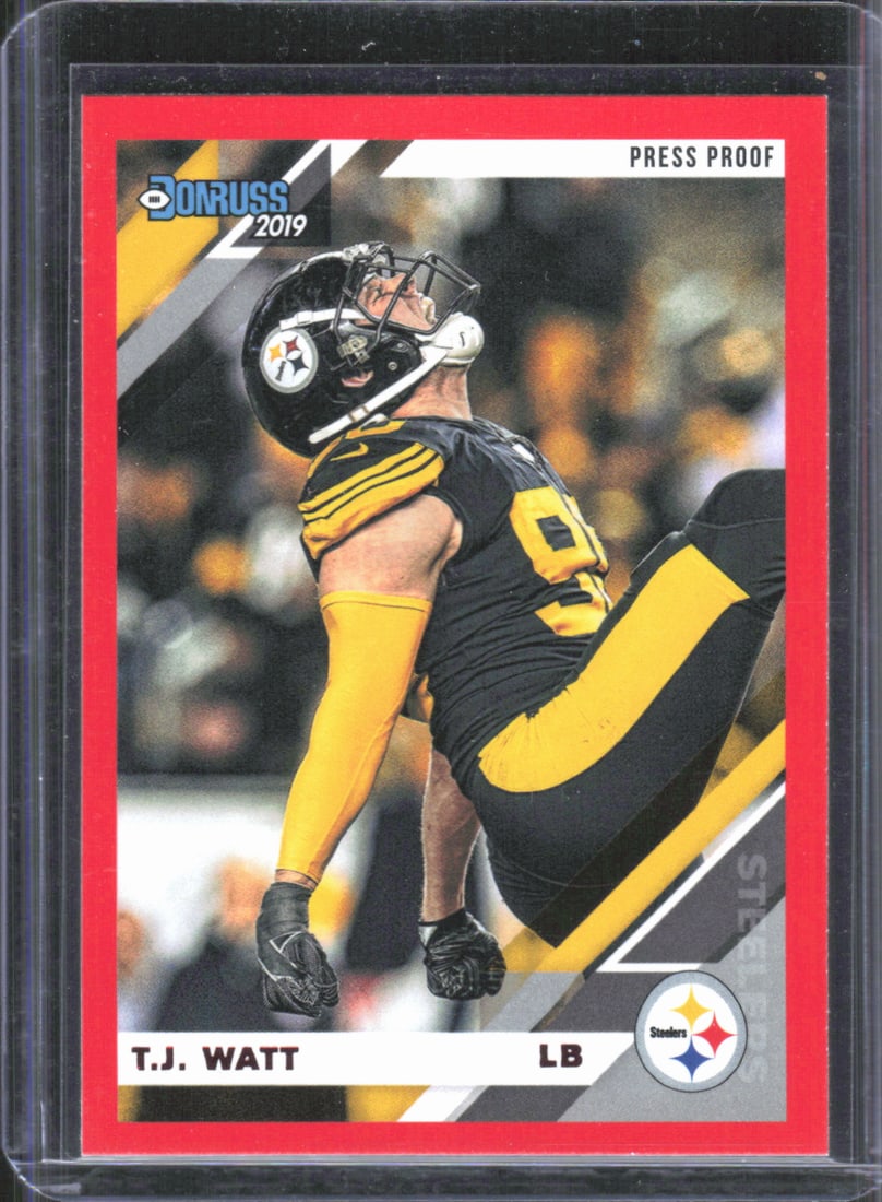 T.J. Watt Press Proof Red 2019 Donruss #216V (1 of 2)