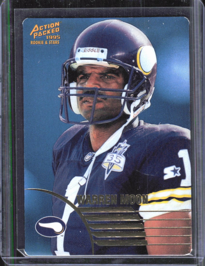Warren Moon 1995 Action Packed Rookies & Stars #28: Warren Moon 1995 Action Packed Rookies & Stars #28
