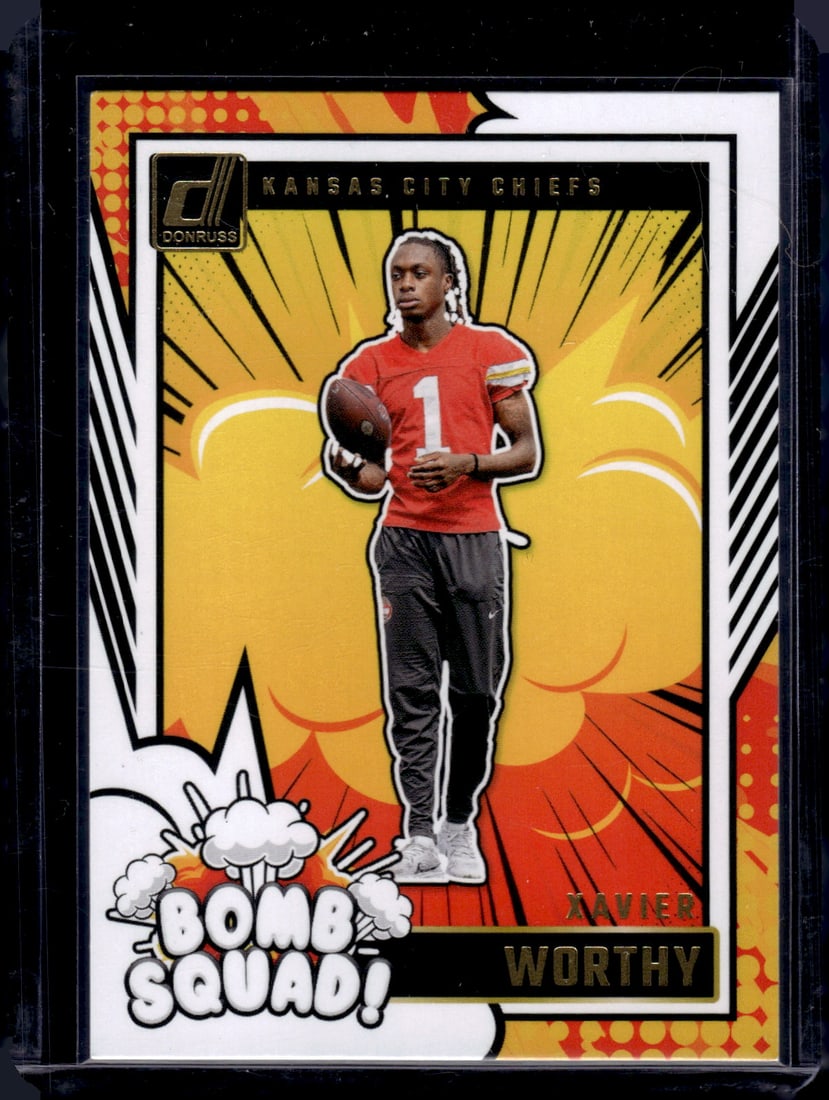 Xavier Worthy Bomb Squad RC 2024 Panini Donruss #35: Xavier Worthy Bomb Squad RC 2024 Panini Donruss #35