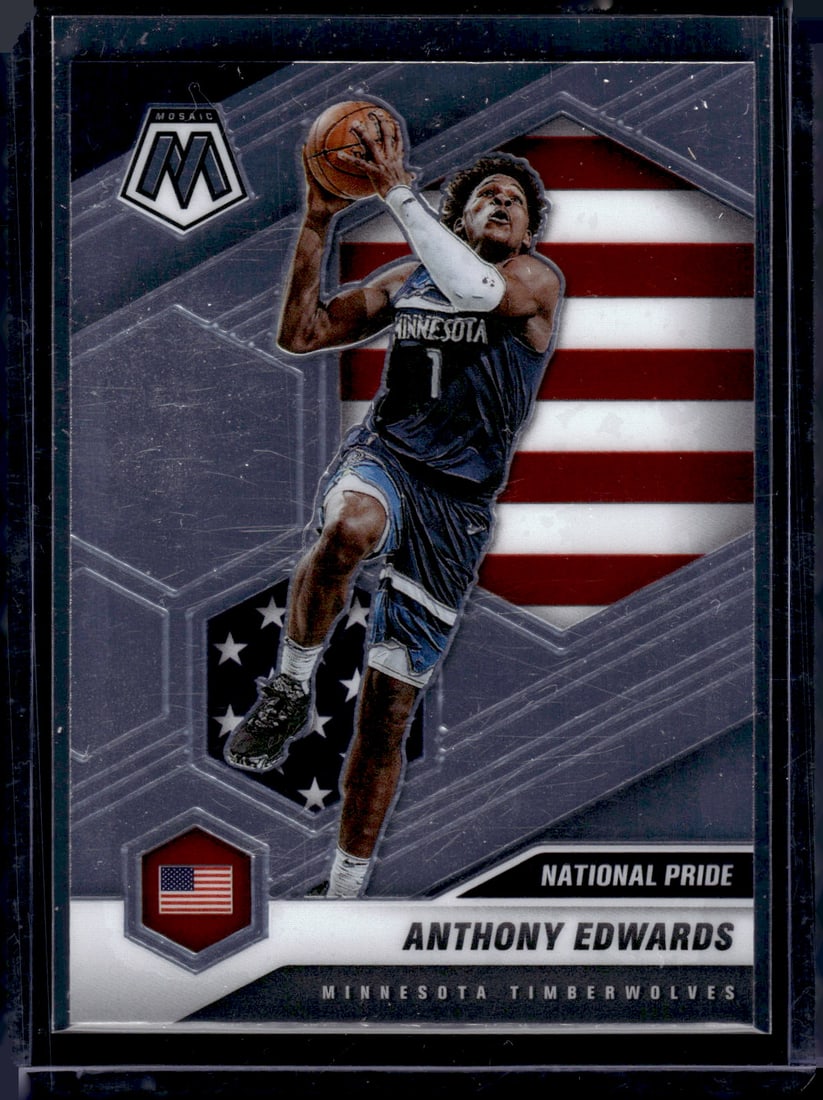 Anthony Edwards National Pride RC 2020-21 Panini Mosaic #252: Anthony Edwards National Pride RC 2020-21 Panini Mosaic #252