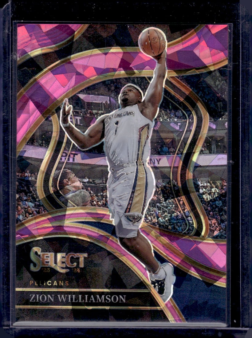 Zion Williamson Pink Cracked Ice Courtside /99 2023-24 Panini Select #236 (1 of 2)