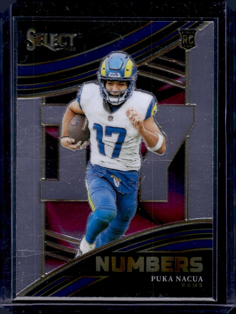 Puka Nacua Numbers RC 2023 Panini Select #NMB-PNA: Puka Nacua Numbers RC 2023 Panini Select #NMB-PNA