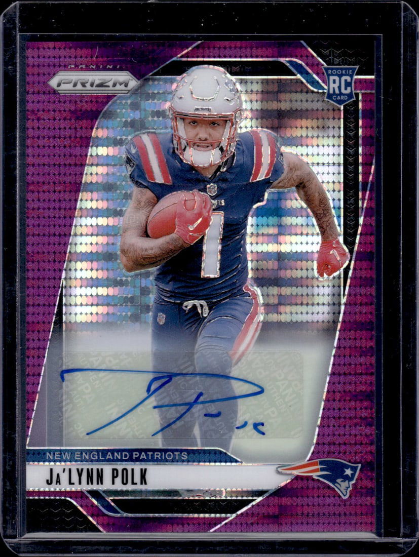 Ja'Lynn Polk Purple Pulsar Prizm RC Auto 2024 Panini Prizm #339: Ja'Lynn Polk Purple Pulsar Prizm RC Auto 2024 Panini Prizm #339
