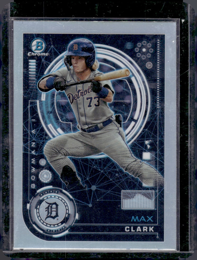 Max Clark AI Refractor 2024 Bowman Chrome #BAI-11: Max Clark AI Refractor 2024 Bowman Chrome #BAI-11