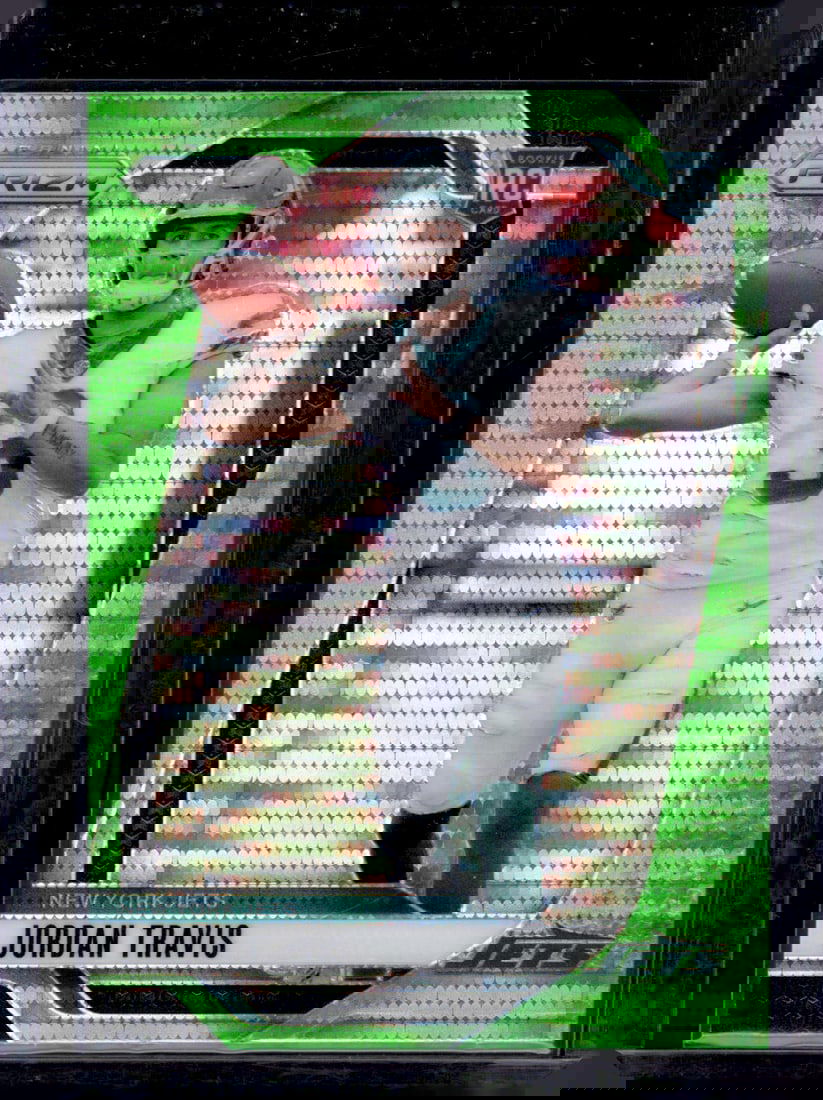 Jordan Travis Neon Green Pulsar Prizm RC 2024 Panini Prizm #359: Jordan Travis Neon Green Pulsar Prizm RC 2024 Panini Prizm #359