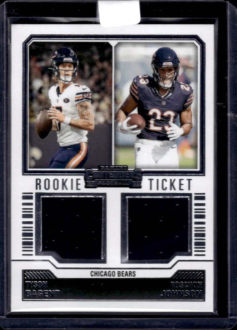 Tyson Bagent/Roschon Johnson Rookie Ticket Dual Patch 2023 Panini Contenders #DS-15 (1 of 2)