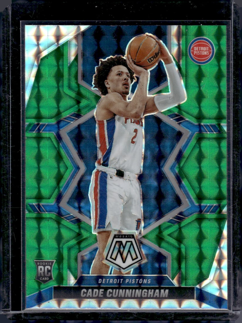 Cade Cunningham Green Mosaic Prizm RC 2021-22 Panini Mosaic #203: Cade Cunningham Green Mosaic Prizm RC 2021-22 Panini Mosaic #203