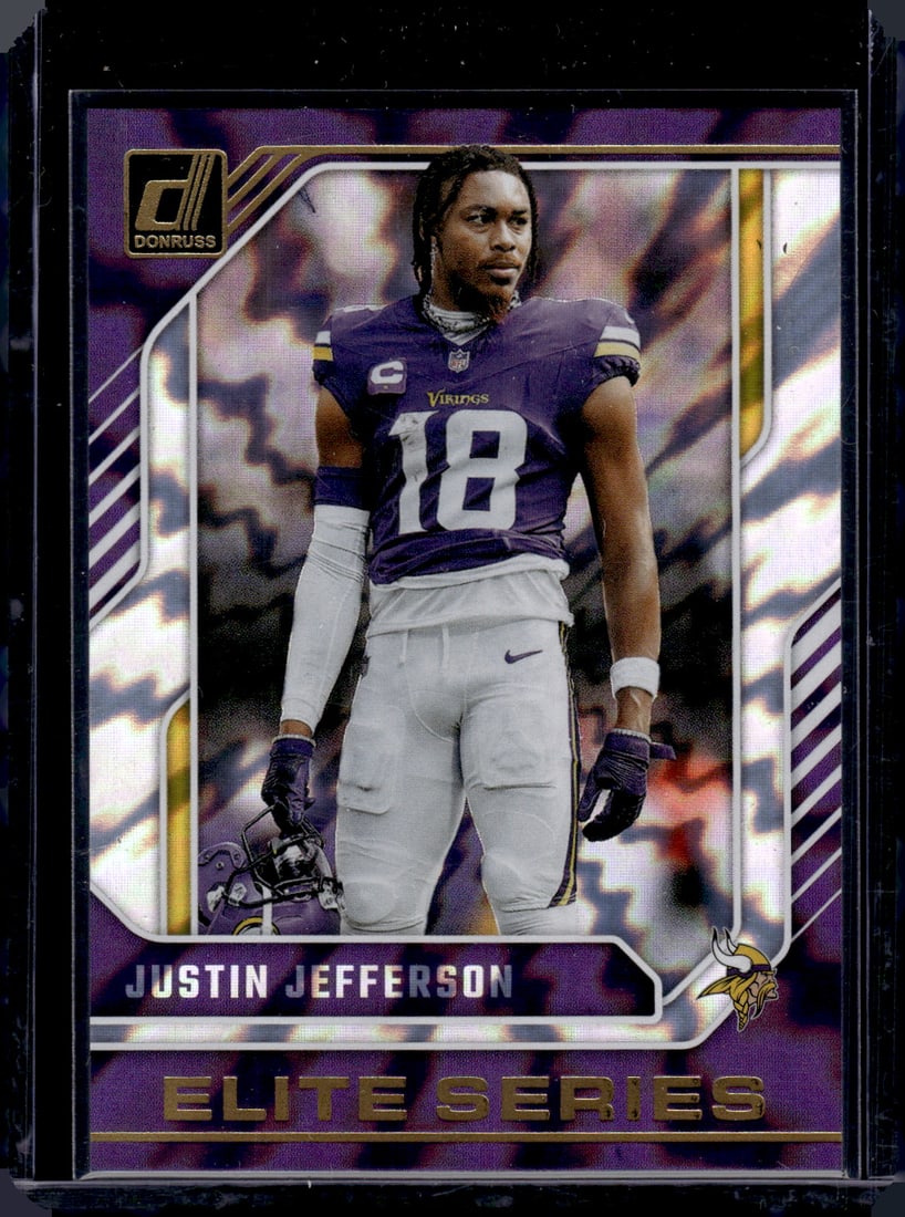 Justin Jefferson Elite Series 2024 Panini Donruss #30: Justin Jefferson Elite Series 2024 Panini Donruss #30