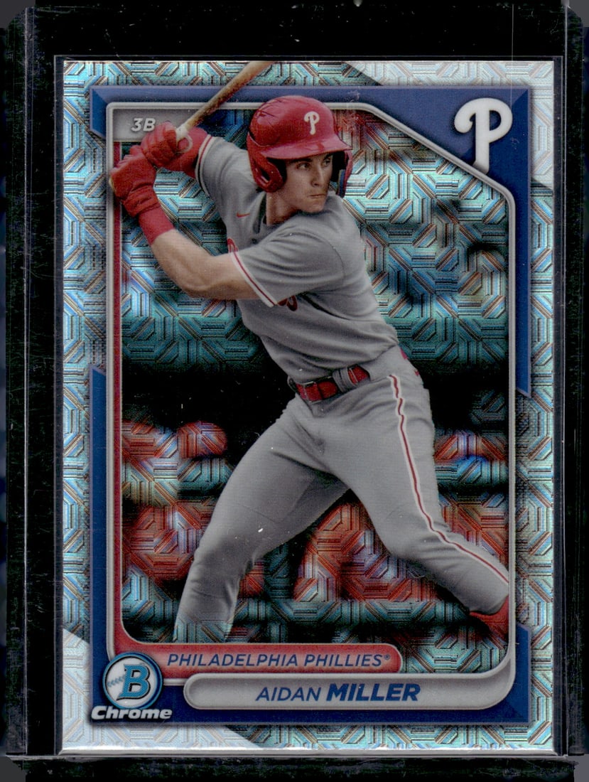 Aidan Miller Mojo Refractor Prospects 2024 Bowman Chrome #BCP-213: Aidan Miller Mojo Refractor Prospects 2024 Bowman Chrome #BCP-213