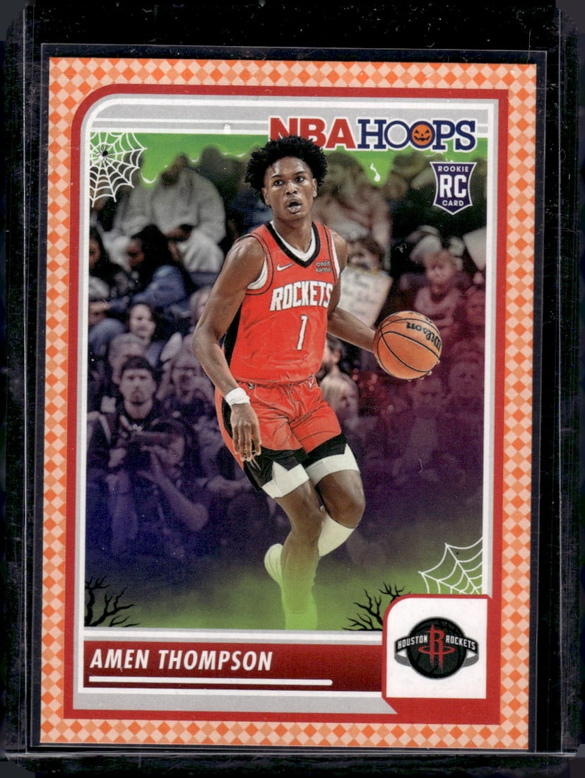 Amen Thompson Orange Parallel RC 2023-24 Panini Haunted Hoops #86: Amen Thompson Orange Parallel RC 2023-24 Panini Haunted Hoops #86