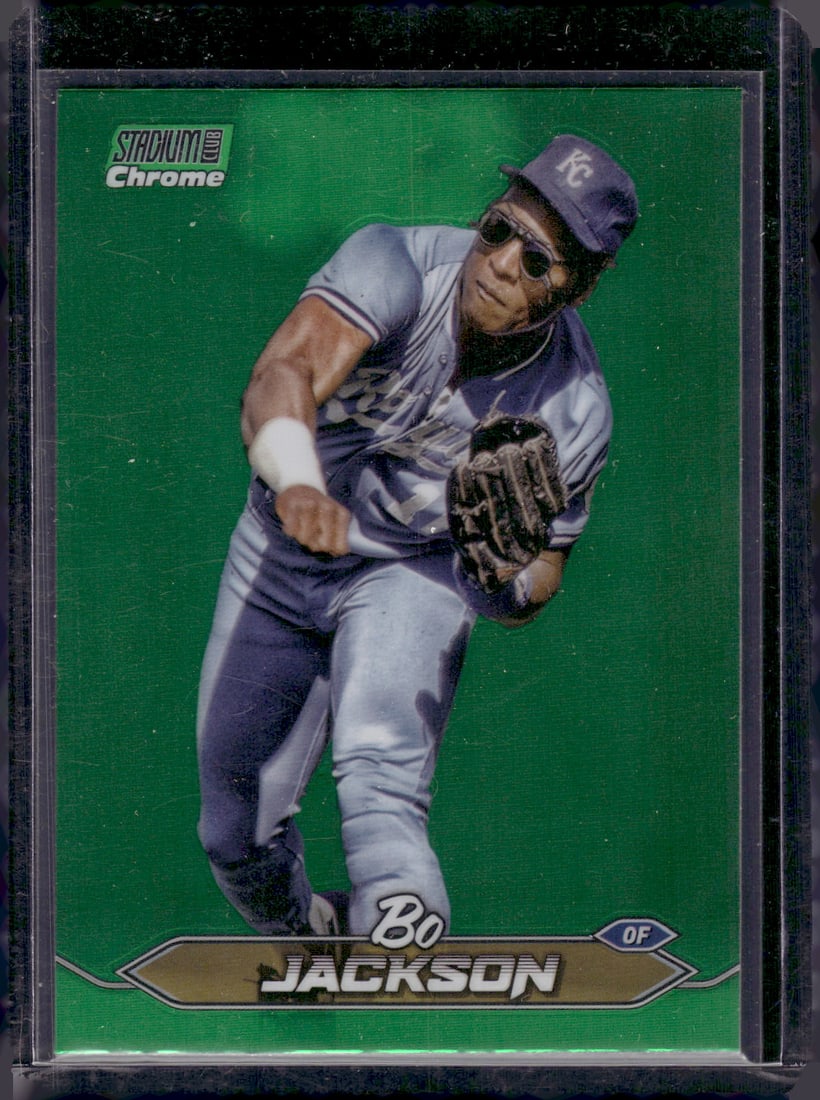 Bo Jackson Green Chrome 2024 Topps Stadium Club Chrome #185: Bo Jackson Green Chrome 2024 Topps Stadium Club Chrome #185