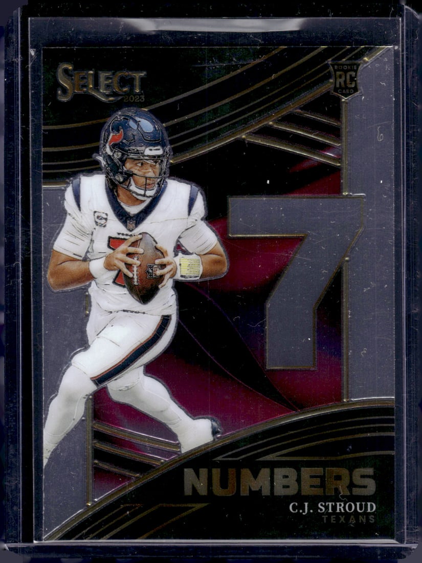 Cj Stroud Numbers RC 2023 Panini Select #NMB-CST: Cj Stroud Numbers RC 2023 Panini Select #NMB-CST