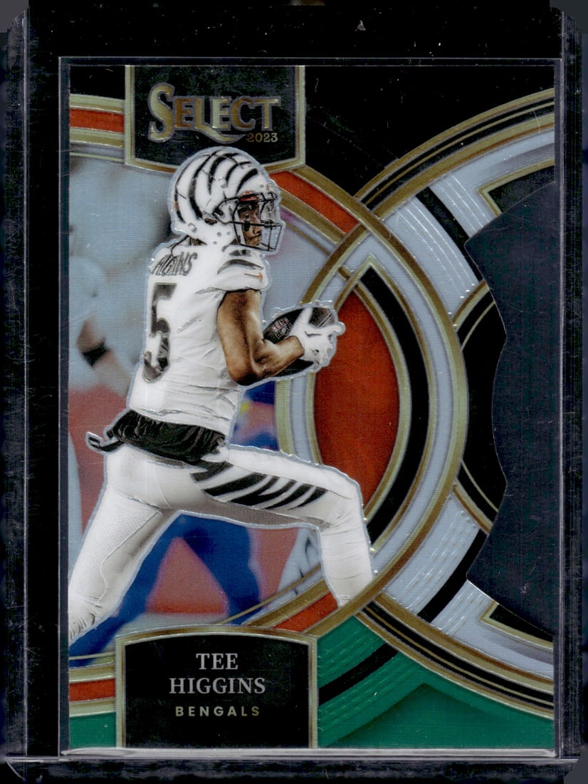 Tee Higgins Black/Green Prizm Die Cut 2023 Panini Select #112 (1 of 2)