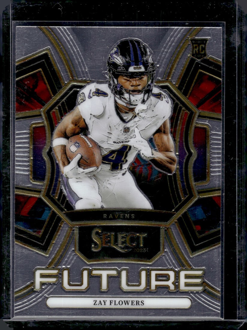 Zay Flowers Future RC 2023 Panini Select #FUT-ZFL: Zay Flowers Future RC 2023 Panini Select #FUT-ZFL