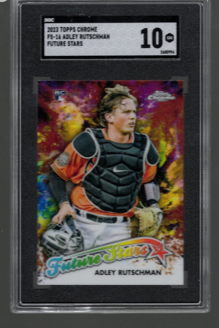 Adley Rutschman Future Stars RC 2023 Topps Chrome #FS-16 SGC 10 GEM MINT: Adley Rutschman Future Stars RC 2023 Topps Chrome #FS-16 SGC 10 GEM MINT