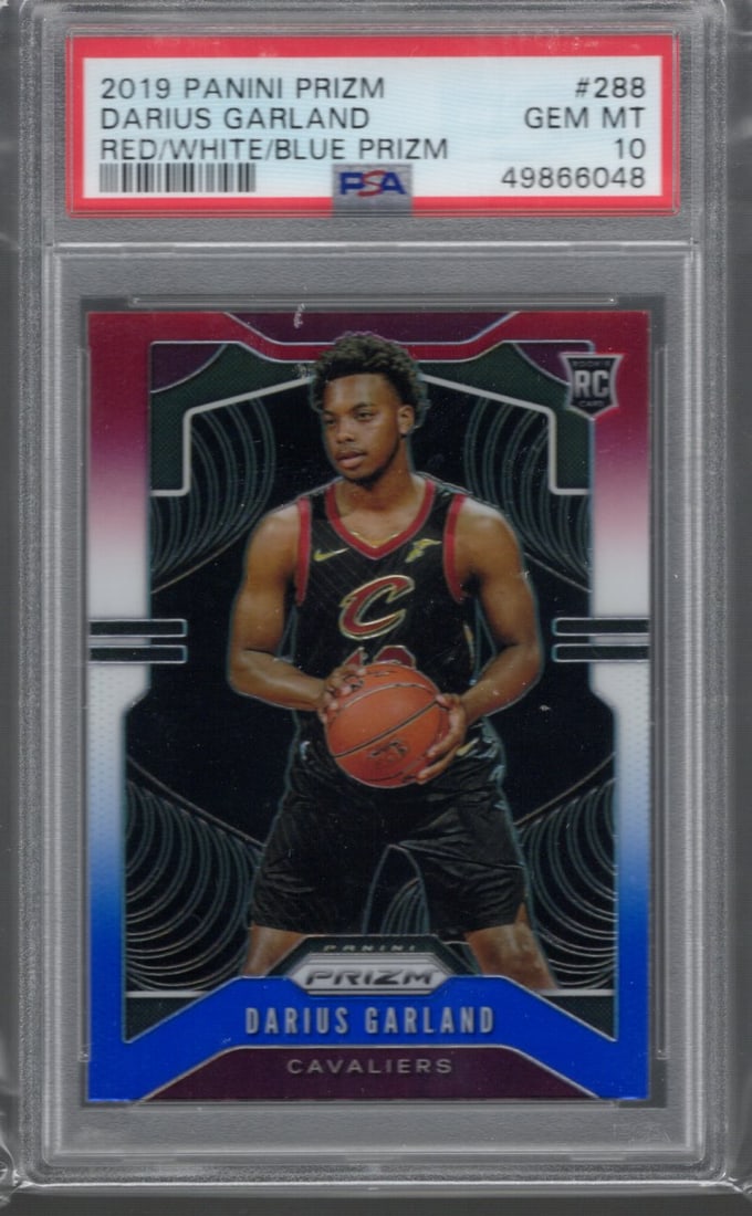 Darius Garland Red/White/Blue Prizm RC 2019-20 Panini Prizm #288 PSA 10 GEM MINT: Darius Garland Red/White/Blue Prizm RC 2019-20 Panini Prizm #288 PSA 10 GEM MINT