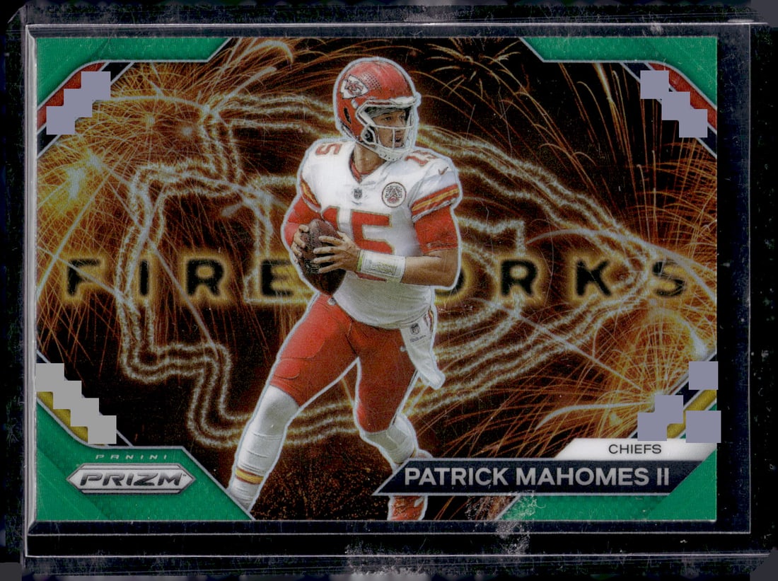 Patrick Mahomes Fireworks Green Prizm 2023 Panini Prizm #F-2 (1 of 2)