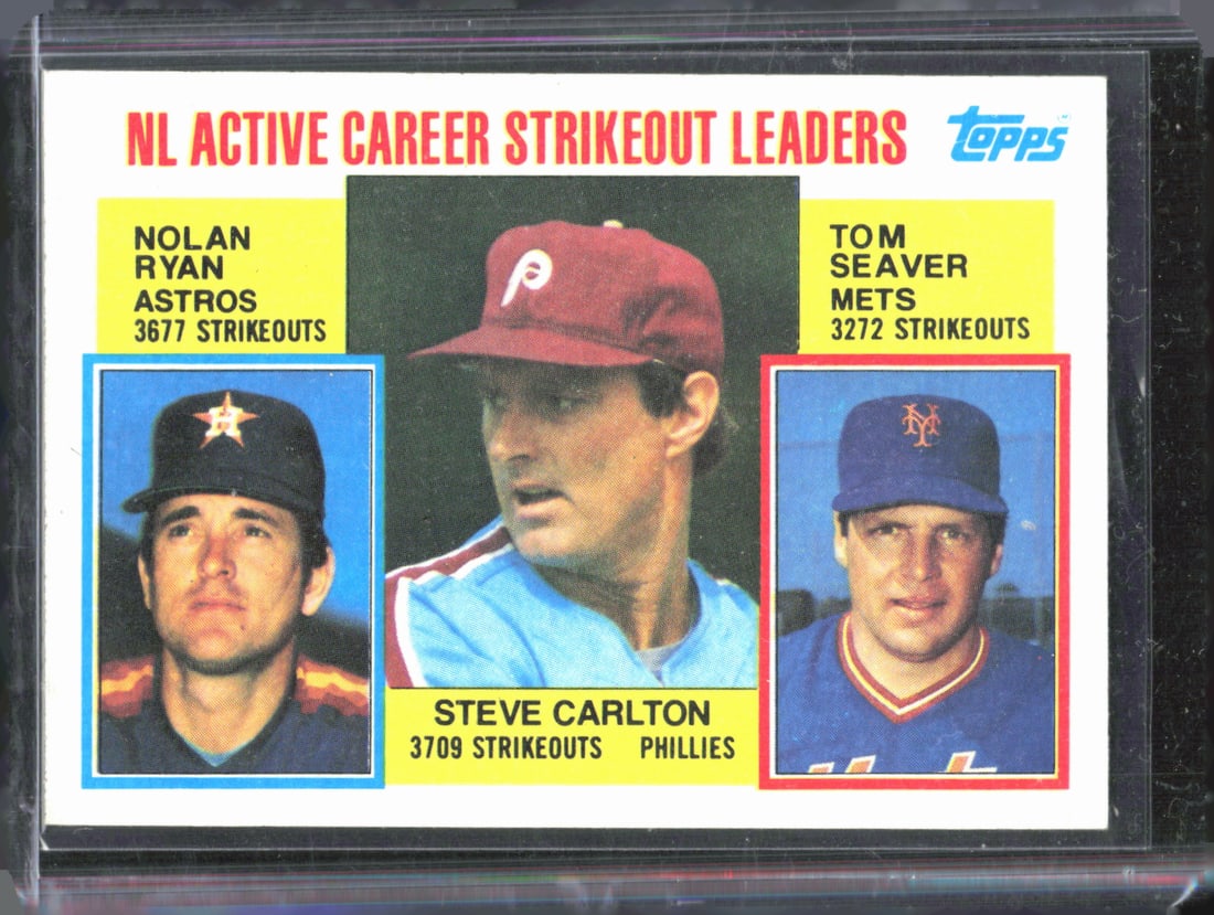 NL Active Career Victory Leaders (Steve Carlton / Fergie Jenkins / Tom Seaver) 1984 Topps #706: NL Active Career Victory Leaders (Steve Carlton / Fergie Jenkins / Tom Seaver) 1984 Topps #706