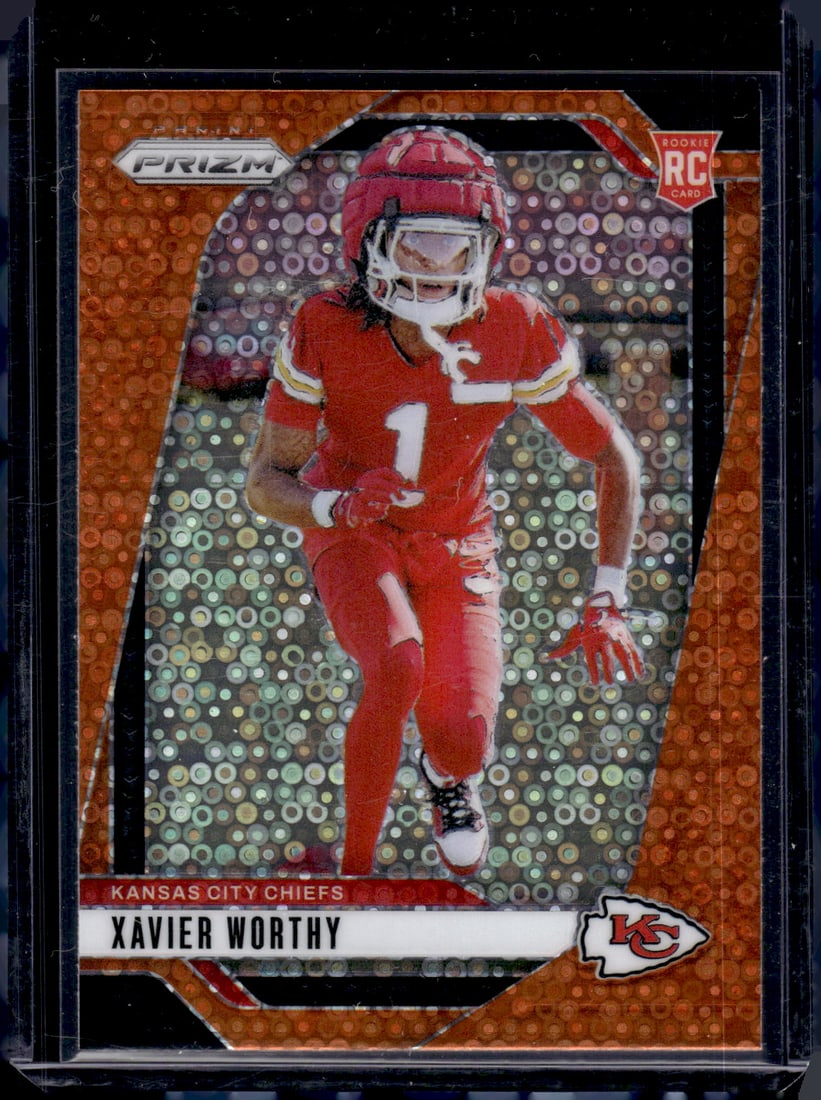 Xavier Worthy Orange Disco Prizm RC 2024 Panini Prizm #399: Xavier Worthy Orange Disco Prizm RC 2024 Panini Prizm #399