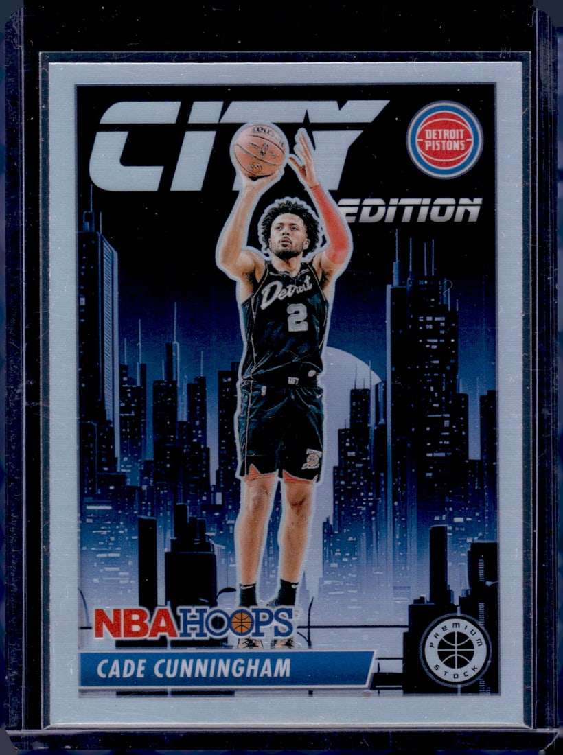 Cade Cunningham City Edition Silver Prizm 2023-24 Panini Premium Stock #29: Cade Cunningham City Edition Silver Prizm 2023-24 Panini Premium Stock #29