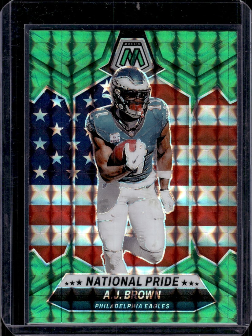 Aj Brown National Pride Green Mosaic Prizm 2024 Panini Mosaic #265 (1 of 2)