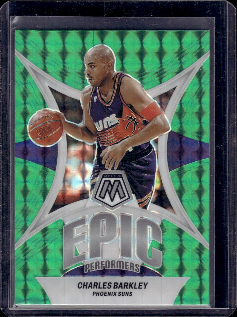 Charles Barkley Epic Performers Green Mosaic Prizm 2023-24 Panini Mosaic #11: Charles Barkley Epic Performers Green Mosaic Prizm 2023-24 Panini Mosaic #11
