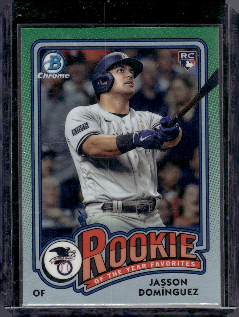 Jasson Dominguez Refractor RC 2024 Bowman Chrome #ROY-6: Jasson Dominguez Refractor RC 2024 Bowman Chrome #ROY-6