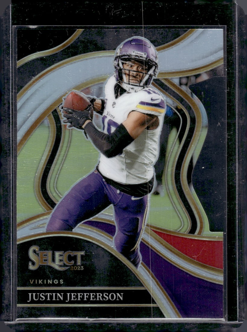 Justin Jefferson Black/Red Prizm Die Cut 2023 Panini Select #247 (1 of 2)