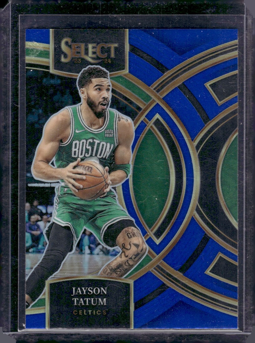 Jayson Tatum Blue Prizm 2023-24 Panini Select #156 (1 of 2)