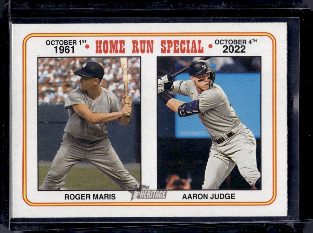 Aaron Judge/Roger Maris Home Run Special 2023 Topps Heritage #100 (1 of 2)