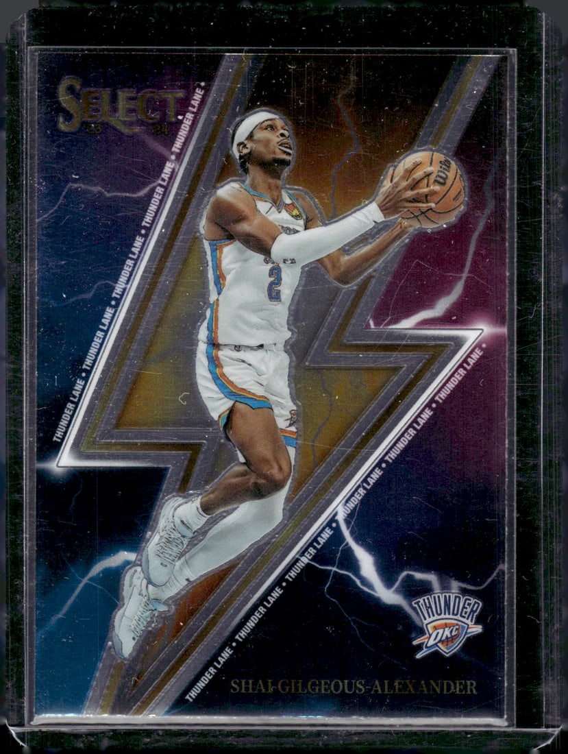 Shai Gilgeous-Alexander Thunder Lane 2023-24 Panini Select #11: Shai Gilgeous-Alexander Thunder Lane 2023-24 Panini Select #11