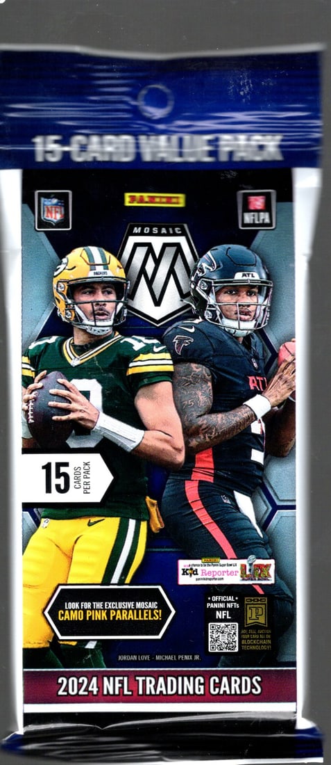 2024-25 Panini Mosaic Football Hanger Value Pack - Jayden Daniels, Pink Camo Prizms (1 of 1)