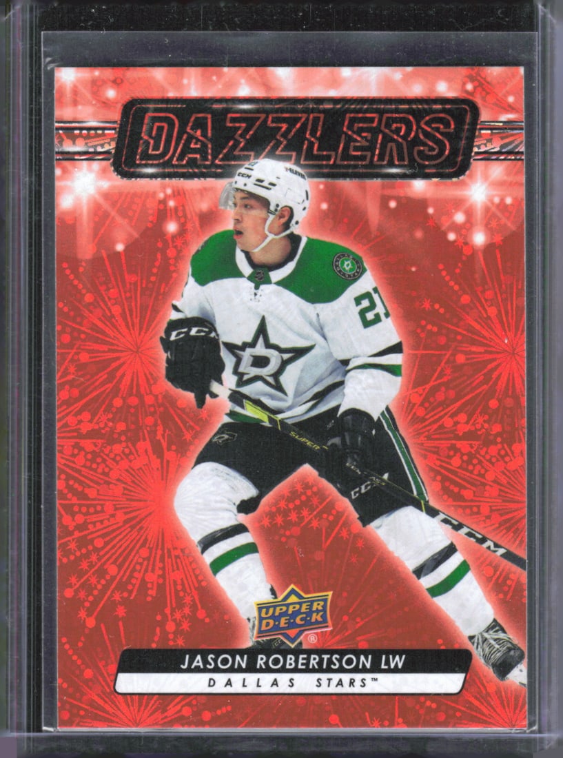 Jason Robertson Dazzlers Orange 2023-24 Upper Deck #DZ-71: Jason Robertson Dazzlers Orange 2023-24 Upper Deck #DZ-71