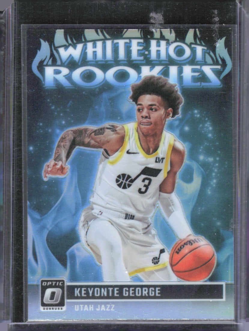 Keyonte George White Hot Rookies Holo 2023-24 Donruss Optic #12 (1 of 2)